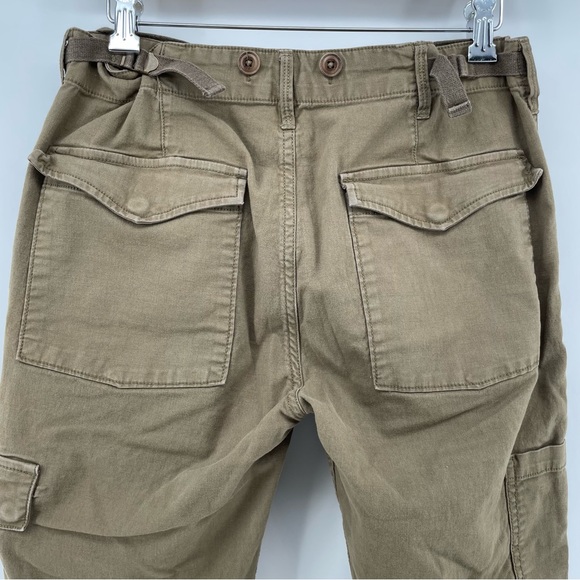 Vince Womens Cargo Jogger Pants Olive Khaki Cotton Blend 6 - Picture 8 of 11